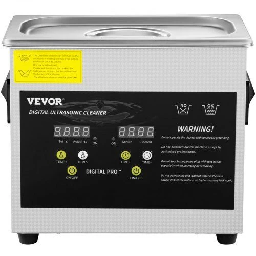 VEVOR 3L ultragarsinis valymo įrenginys su šildytuvu