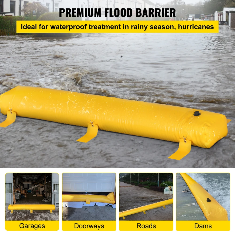 VEVOR Potvynių barjeras PVC, 3,66 m x 30,5 cm