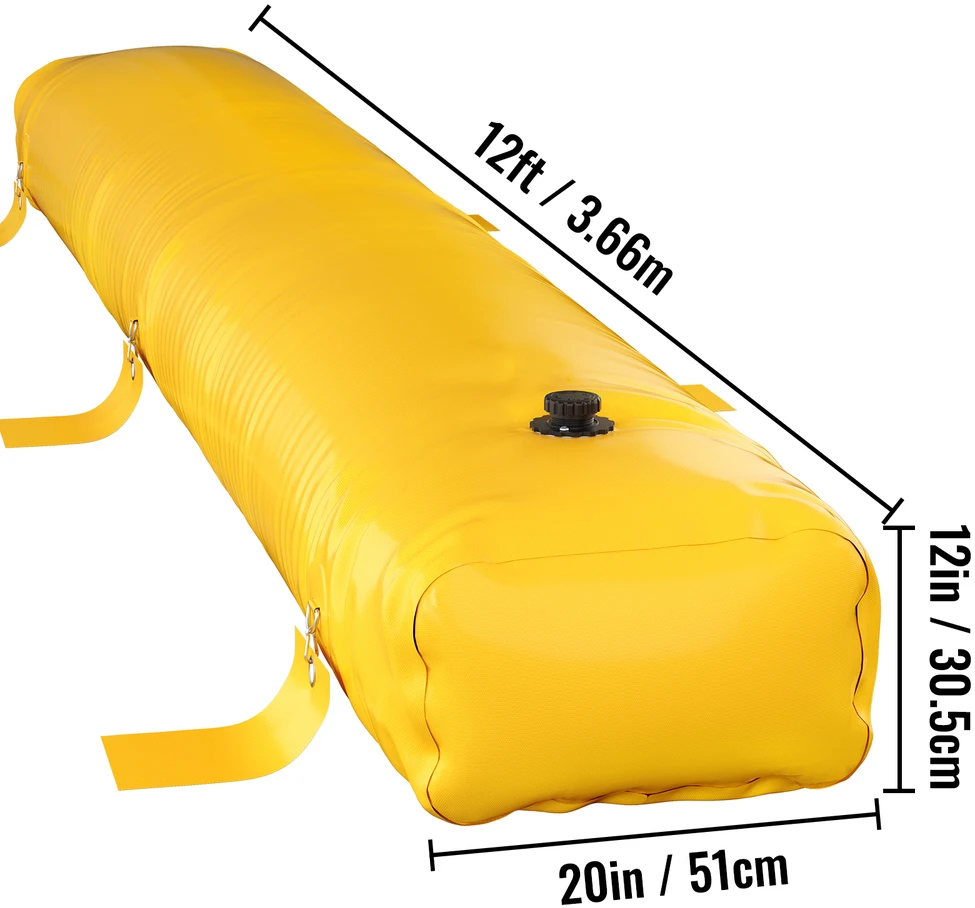 VEVOR Potvynių barjeras PVC, 3,66 m x 30,5 cm