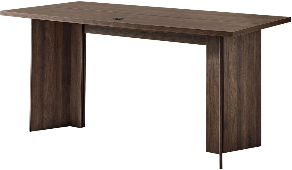 VEVOR modernus 160 cm vykdomasis stalas su kabelių anga