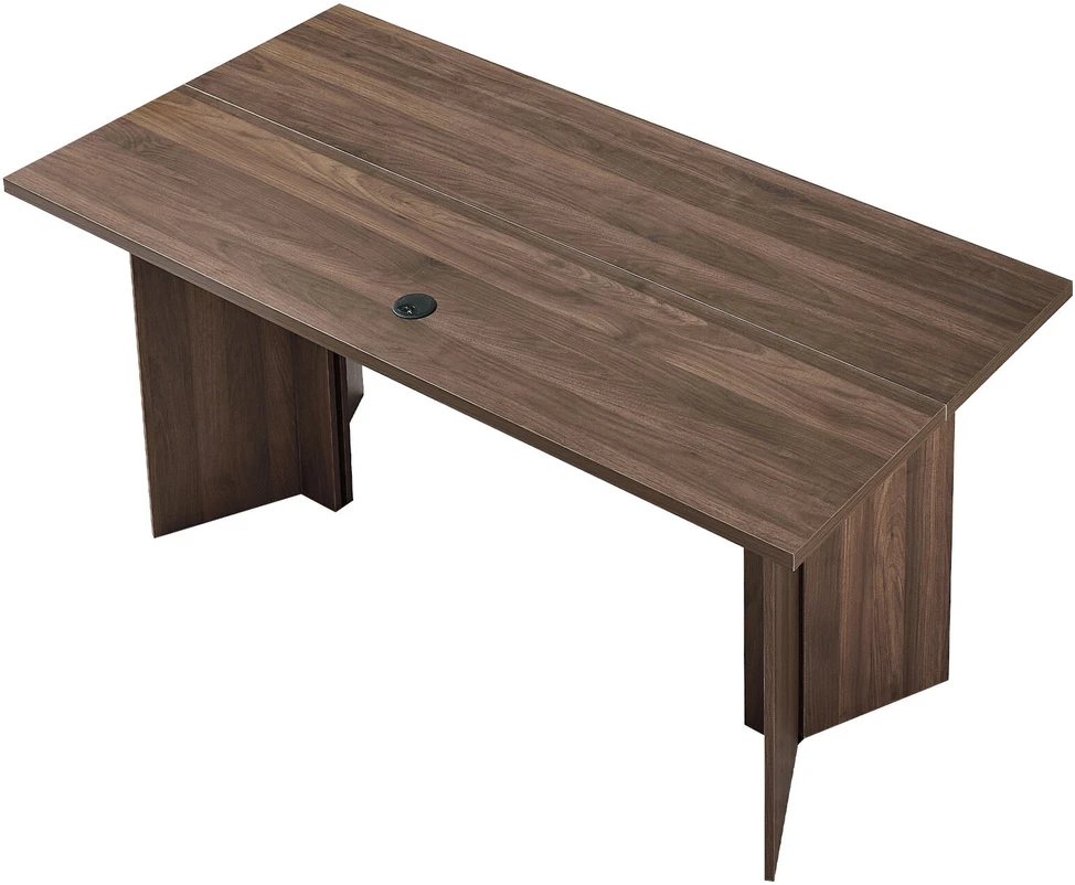 VEVOR modernus 160 cm vykdomasis stalas su kabelių anga