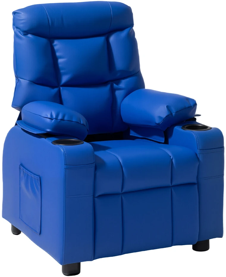 Fotelis VEVOR Vaikiška recliner sofa su puodelių laikikliais