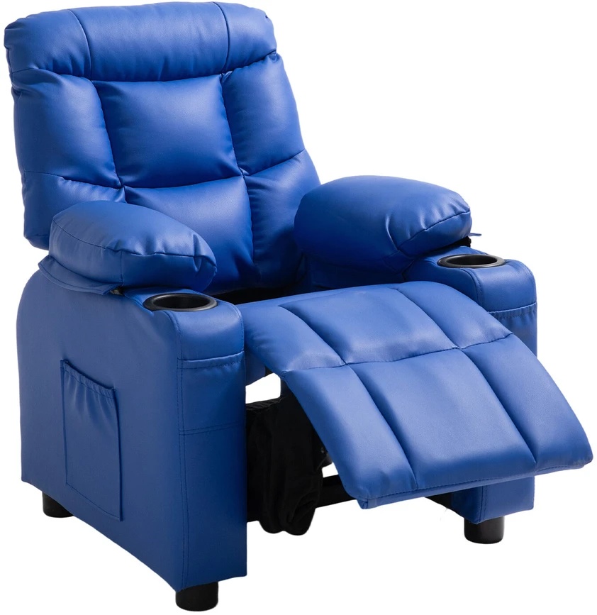 Fotelis VEVOR Vaikiška recliner sofa su puodelių laikikliais