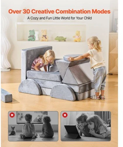 VEVOR Vaikiška modulinė sofa su atlošais