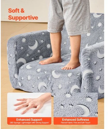 VEVOR 2-in-1 vaikų sofa-lova su porankiais