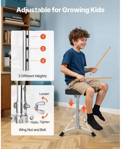 VEVOR Vaikų būgnų rinkinys su 14 cm bosiniu būgnu