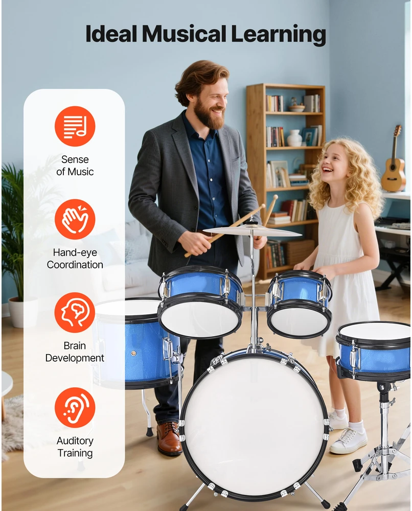 VEVOR Vaikiška 5 dalių mušamųjų instrumentų rinkinys