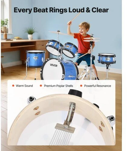 VEVOR Vaikiška 5 dalių mušamųjų instrumentų rinkinys