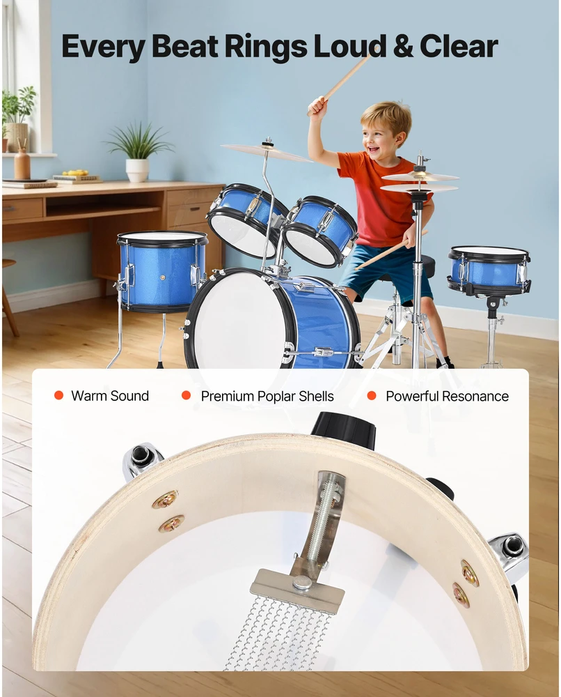 VEVOR Vaikiška 5 dalių mušamųjų instrumentų rinkinys