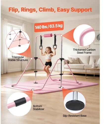 Gimnastikos skersinis VEVOR QT1893A, 63,5kg apkrova