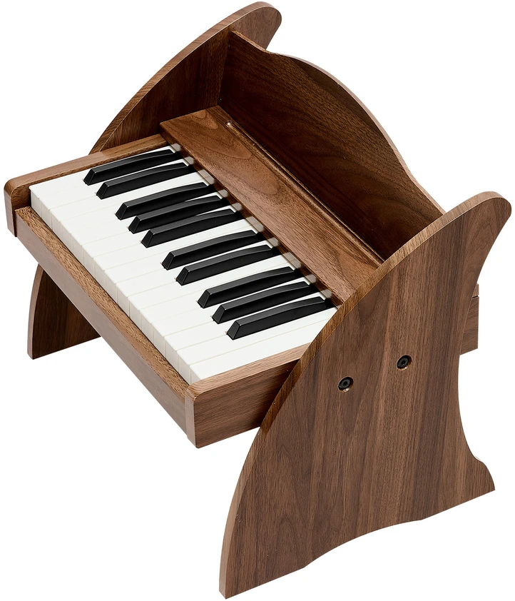VEVOR Vaikiška medinė pianino klaviatūra, edukacinis muzikinis žaislas, 25 klavišai riešutmedžio, vaikiškas medinis pianinas, mini skaitmeninis pianinas vaikams