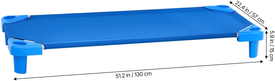 VEVOR Sudedamas vaikų lovelis 130 x 57 cm, mėlyna (6 vnt.)
