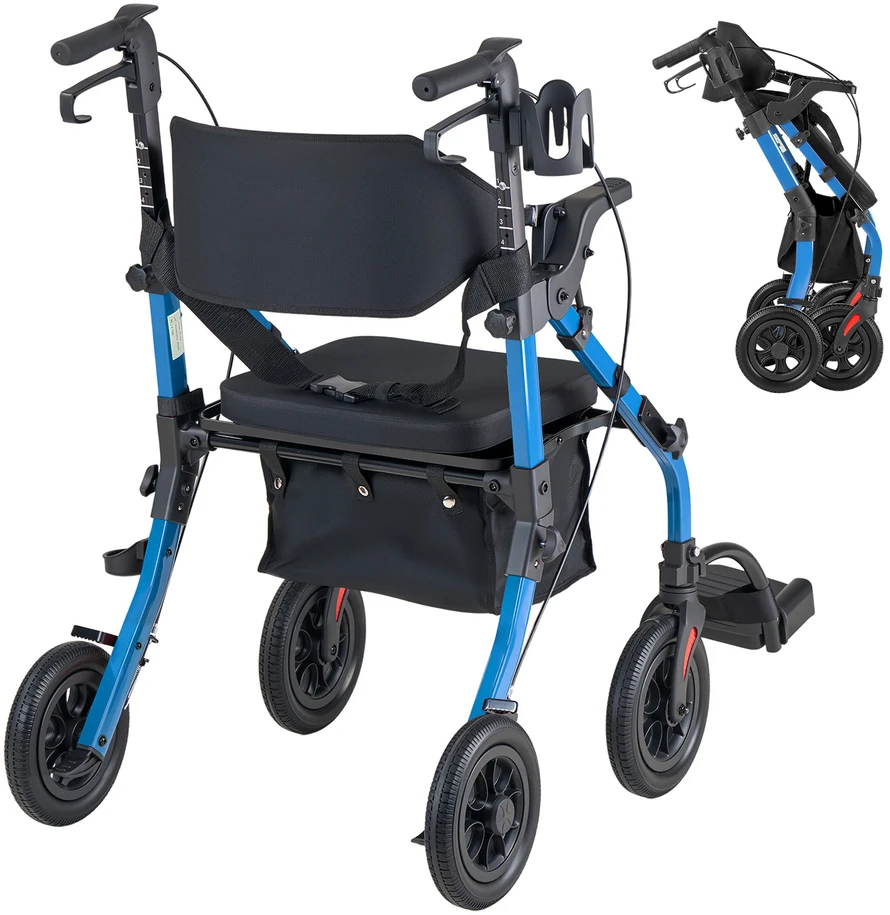VEVOR 2-in-1 vaikštynė ir transporto kėdė senjorams