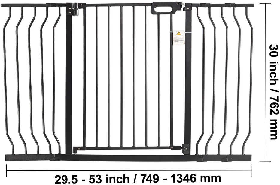 VEVOR Apsauginės varteliai, 75-134 cm, juoda