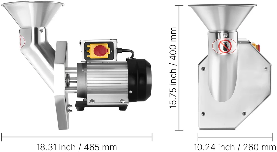 VEVOR 550W vaisių trintuvas obuoliams ir kitiems
