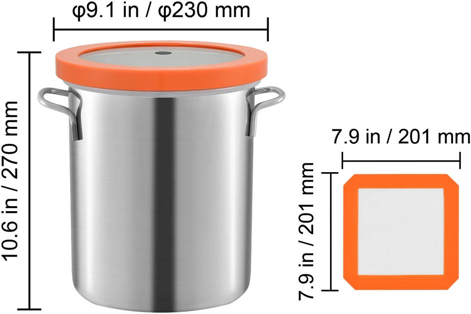 VEVOR Vakuumo kamera su grūdinto stiklo dangčiu, 11.4 l