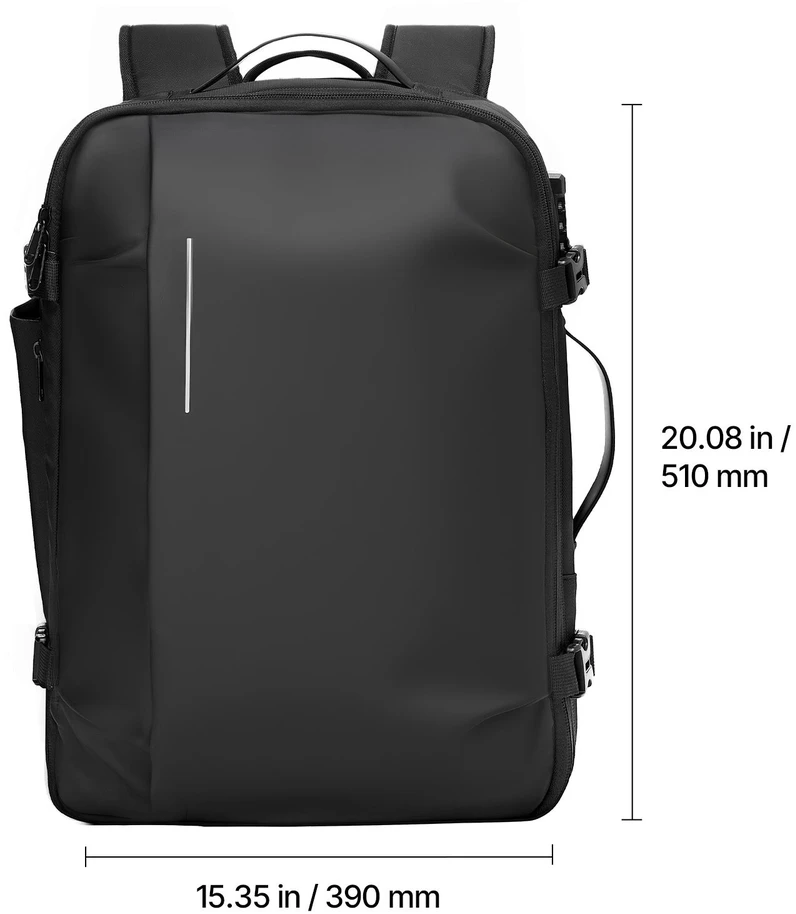 Kelioninis VEVOR Vakuuminė kelioninė kuprinė, 65 l, juoda
