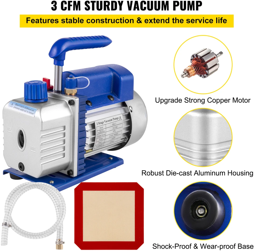 VEVOR 1/4 Hp vakuuminis siurblys ir kamera