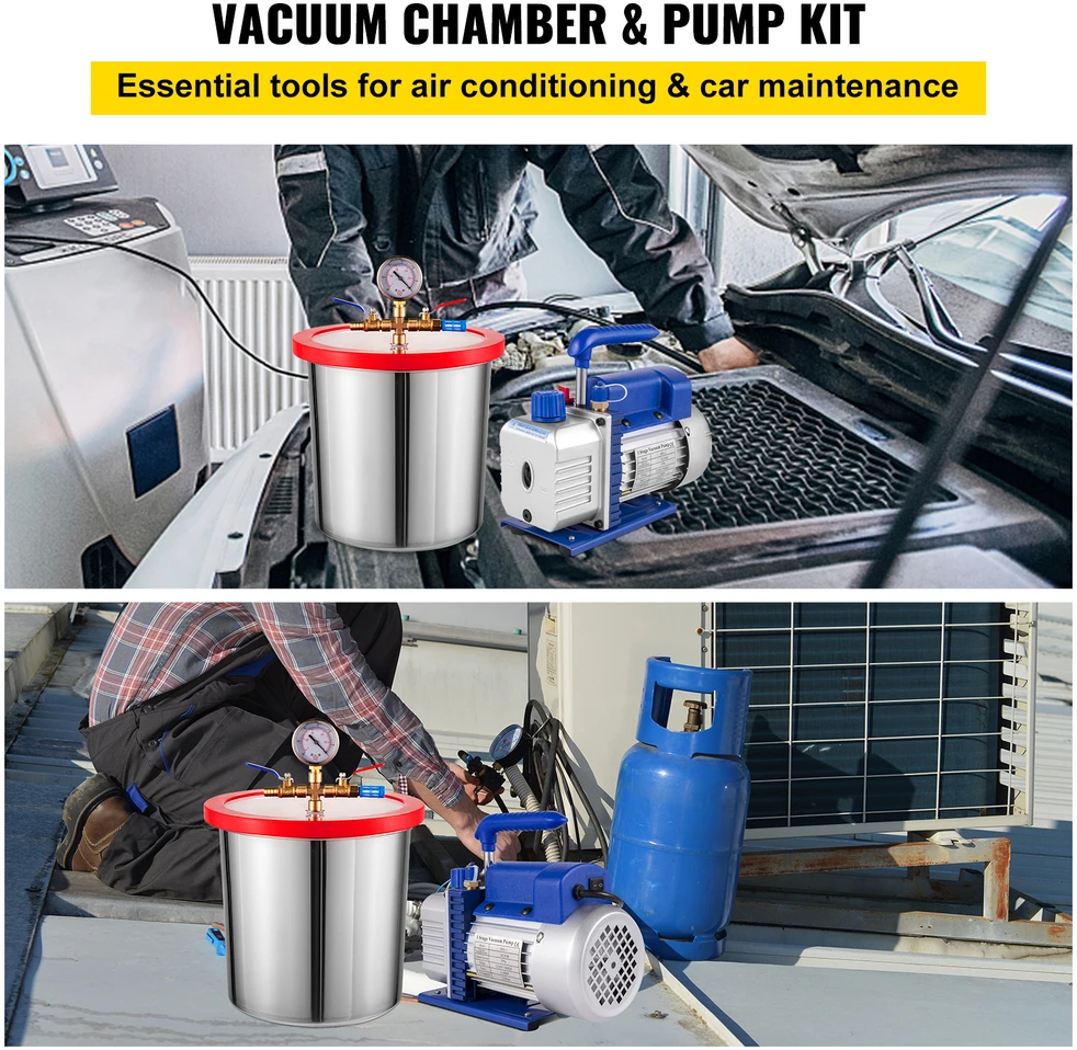 VEVOR 1/4 Hp vakuuminis siurblys ir kamera