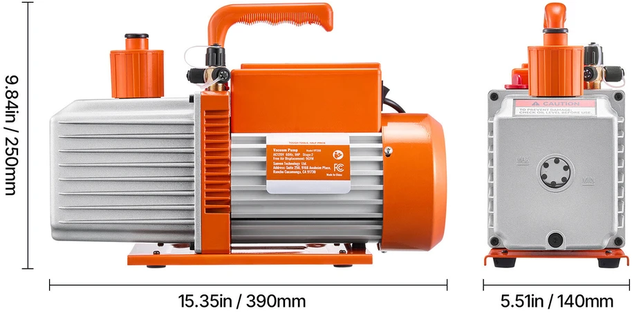 VEVOR 9 CFM dviejų pakopų vakuuminis siurblys