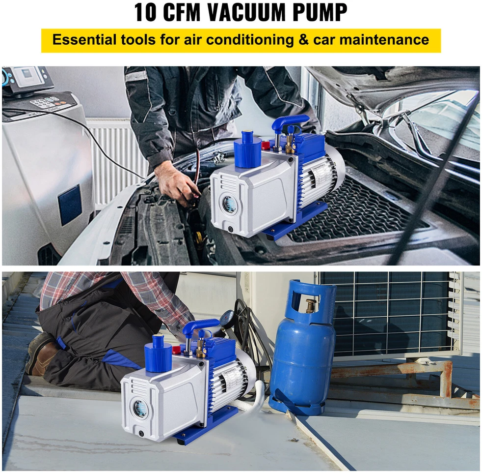 VEVOR 10 CFM dviejų pakopų vakuuminis siurblys AC
