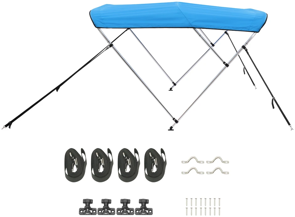 VEVOR 3 lankų valtis bimini danga, mėlyna