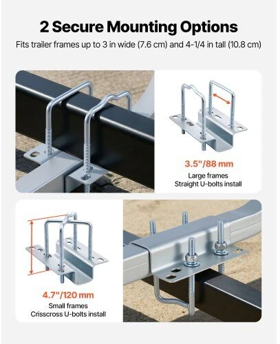 VEVOR Valties priekabos gidai su 1016 mm bokšteliais
