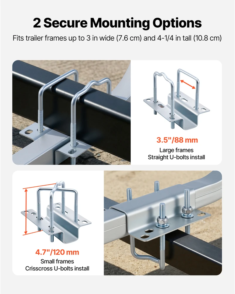 VEVOR Valties priekabos gidai su 1016 mm bokšteliais