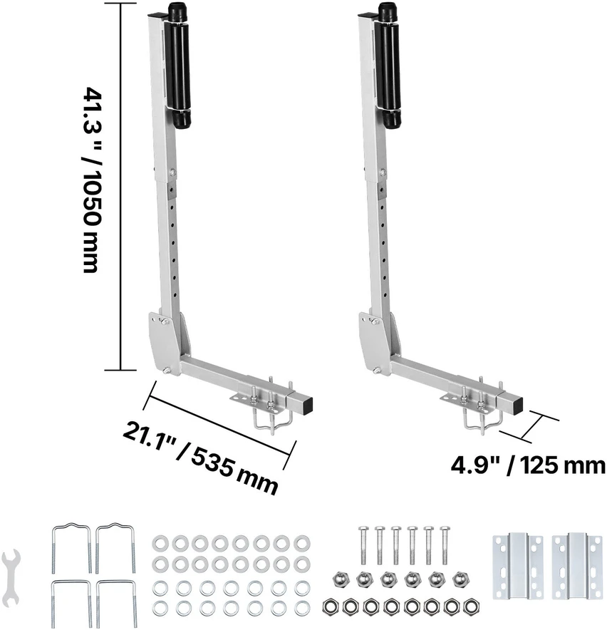 VEVOR Valčių priekabų kreiptuvai, reguliuojami 700-1050 mm aukščio