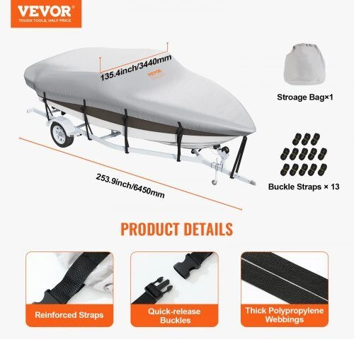 VEVOR Valties uždanga 5180-5790 mm su variklio dangčiu