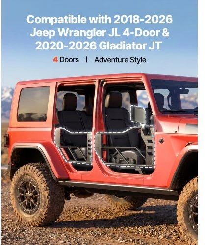 Vamzdinės durys VEVOR Jeep Wrangler JL & Gladiator JT, 4 durų komplektas