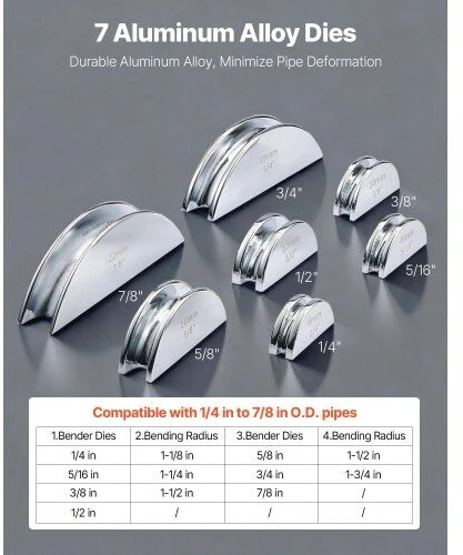 VEVOR Vamzdžių lankstymo komplektas 6-22 mm