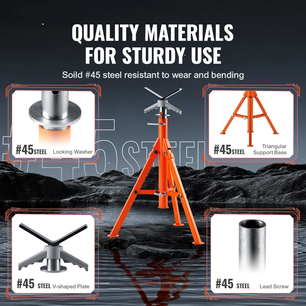VEVOR Reguliuojamo aukščio vamzdžių stovas