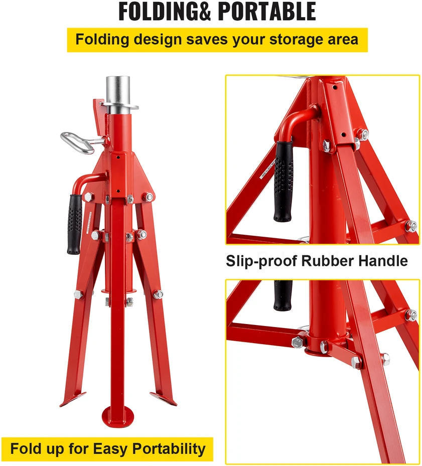 VEVOR V tipo vamzdžių stovas 1/8"-12", reguliuojamas aukštis