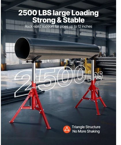 VEVOR V tipo vamzdžių stovas 1/8"-12", reguliuojamas aukštis