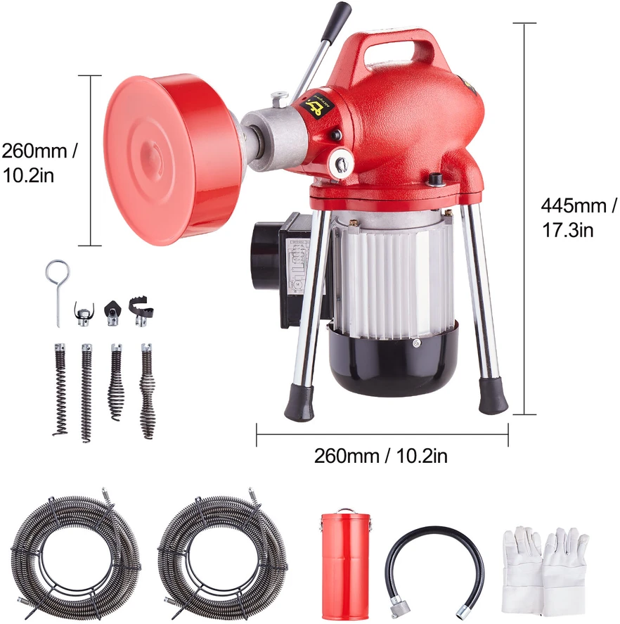 VEVOR Tualetų valymo mašina 37,9kg 120 pėdų