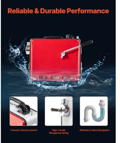 VEVOR Vamzdžių valymo mašina, 390W 1400RPM elektrinė