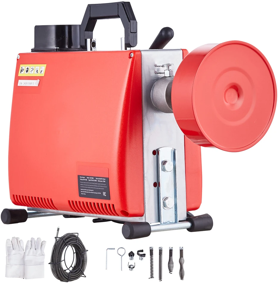 VEVOR Kanalizacijos valymo mašina 20m x 16mm 250W