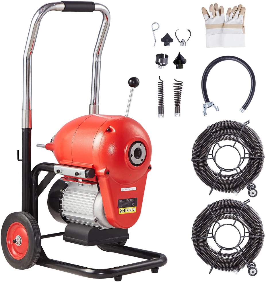 VEVOR Vamzdynų valymo įrenginys, 1100W, 36,5m