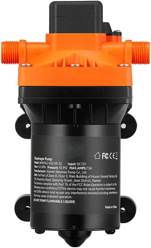 VEVOR Vandens diafragminis siurblys, 13,25 litro, 55 PSI (40-80 PSI)