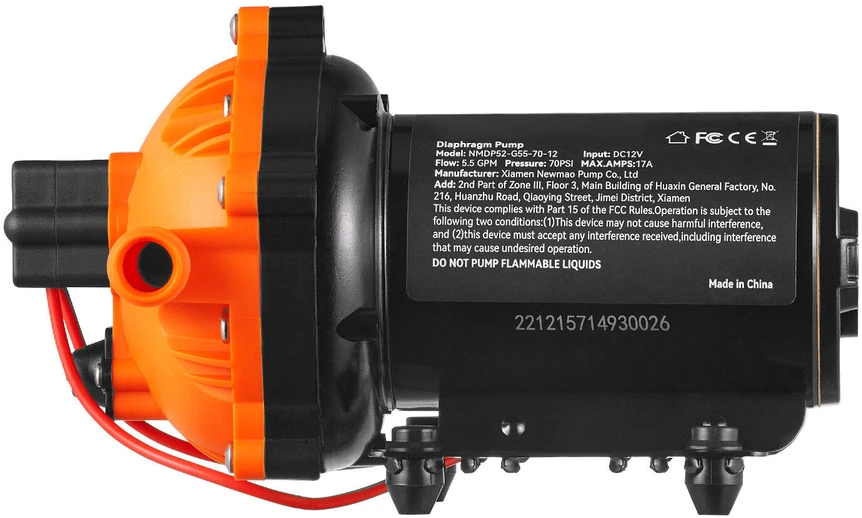 VEVOR Vandens diafragminis siurblys, 12V, 5.5 GPM, 70 PSI