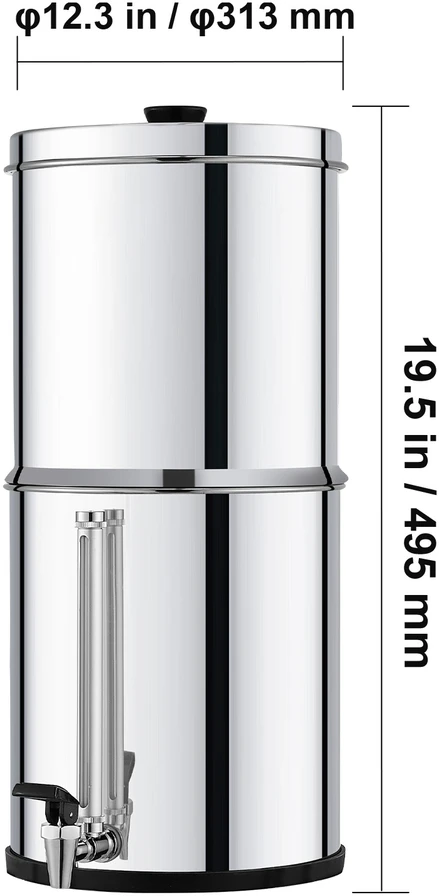 VEVOR Gravitacinis vandens filtras, nerūdijančio plieno