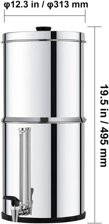 VEVOR Gravitacinis vandens filtras, nerūdijančio plieno