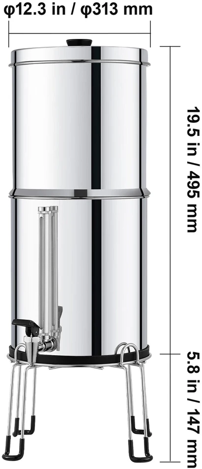 VEVOR Gravitacinė vandens filtravimo sistema 2.25G