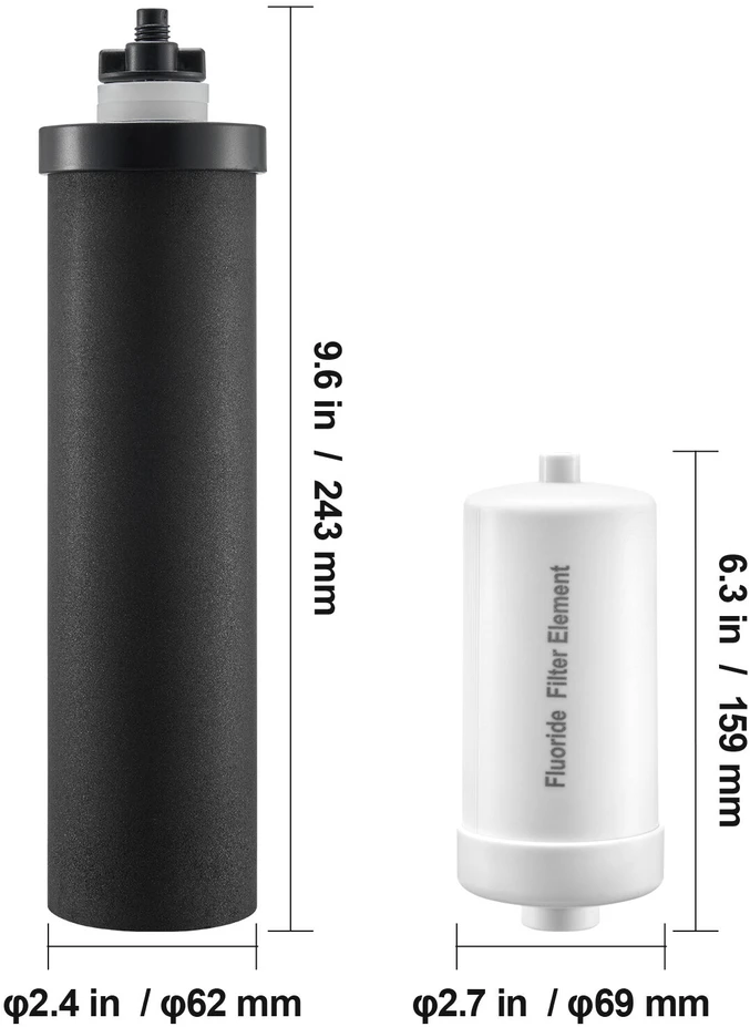 VEVOR Gravitacinės vandens filtrų keitimo rinkinys, 4 vnt