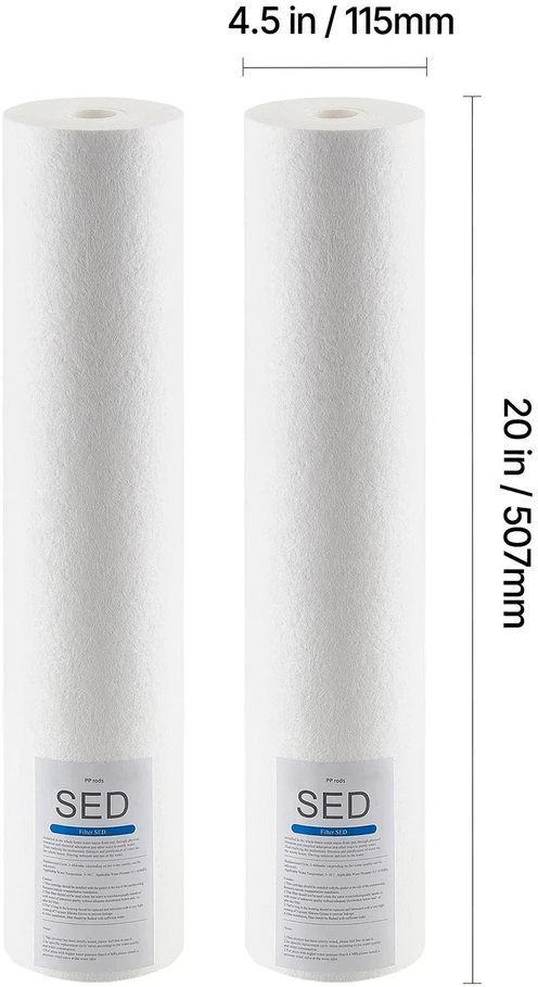 VEVOR Viso namo vandens filtro keitimo kasetė 11,5 cm x 50 cm
