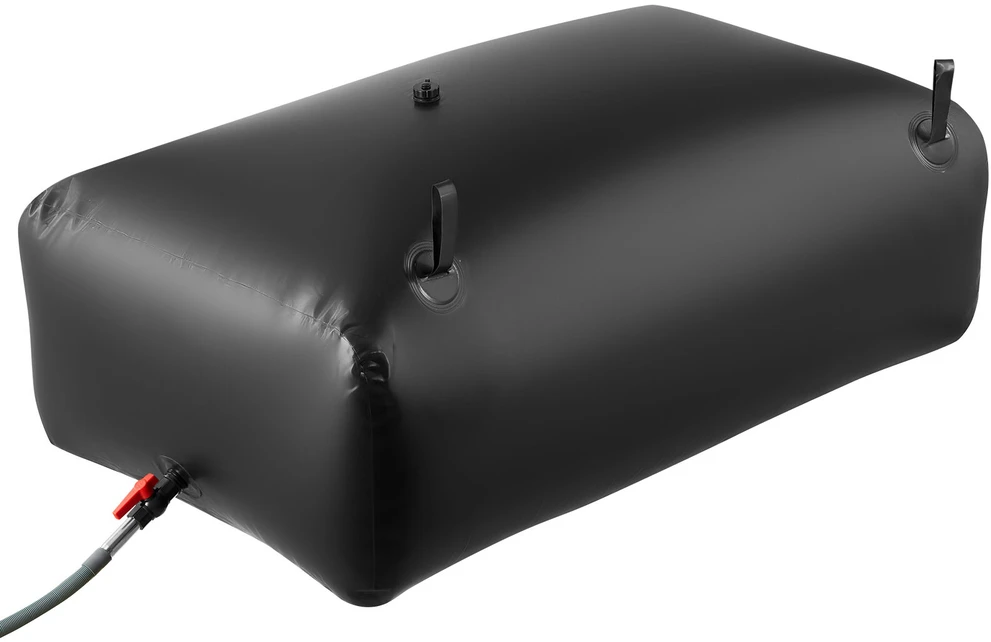 Vevor Vandens saugojimo talpykla 200x101x51 cm juoda PVC sulankstoma