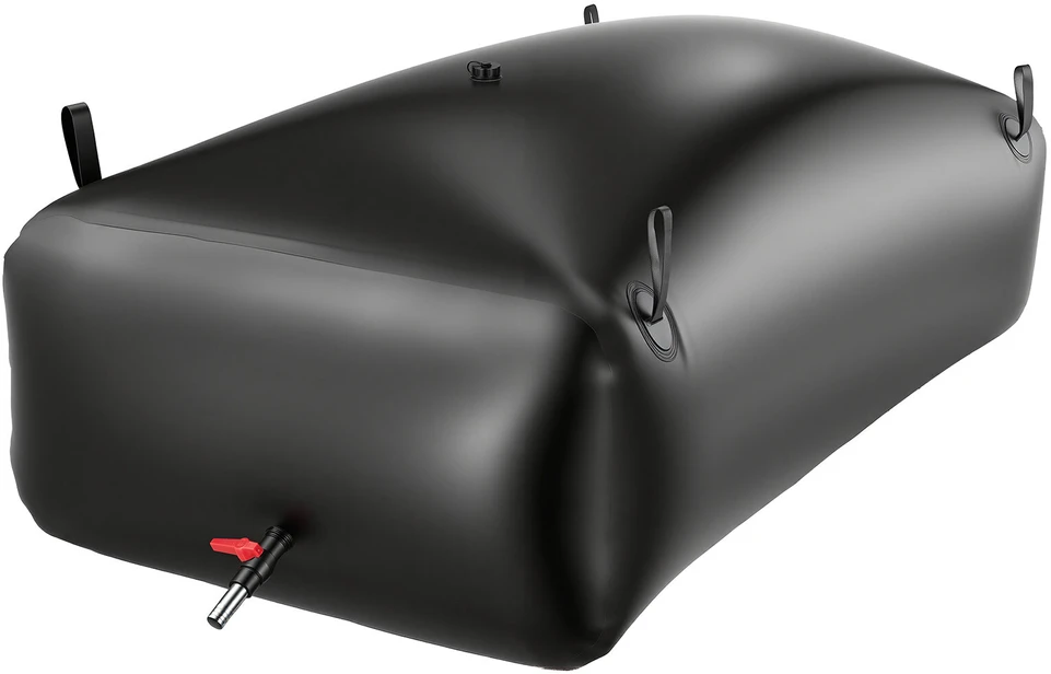 Vevor Vandens saugojimo talpykla 200x101x51 cm juoda PVC sulankstoma