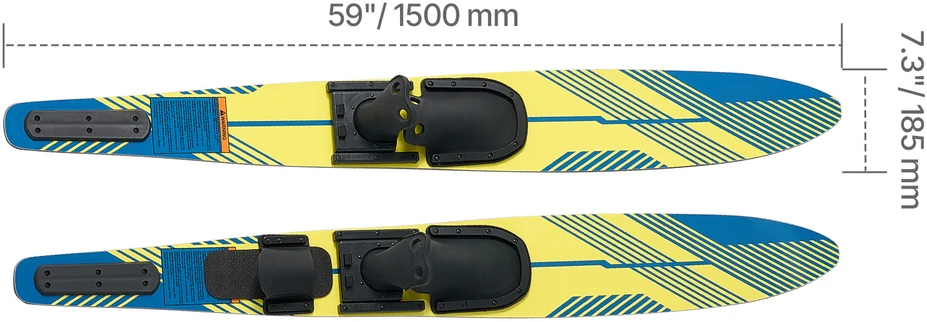 VEVOR 150 cm vandens slidės su X-7 raišteliais