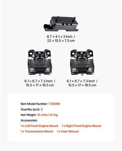 VEVOR Variklio ir transmisijos tvirtinimo rinkinys Chevrolet Silverado
